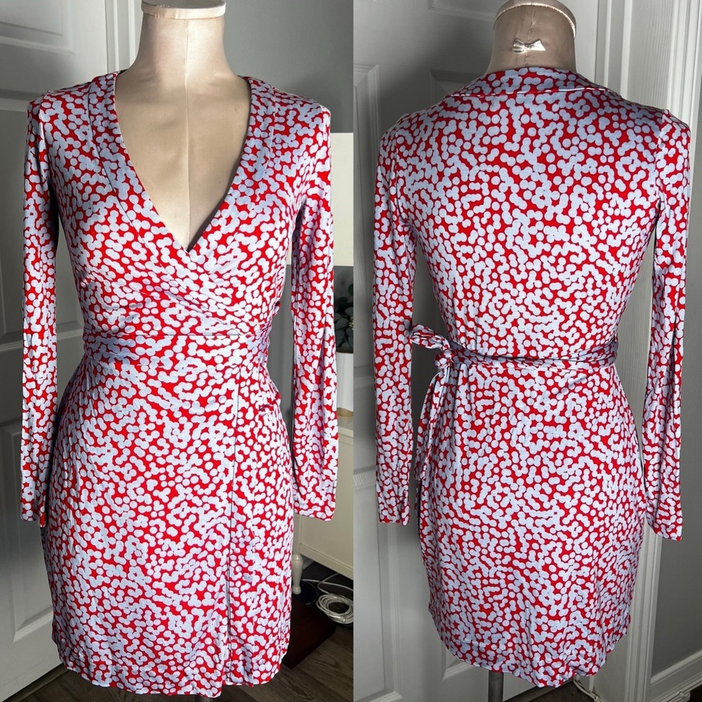 Diane Von Furstenberg 100% Silk Multicolored Dress Sz 0